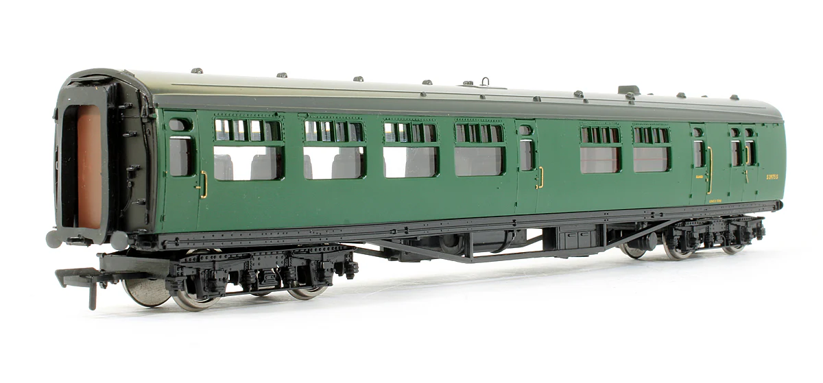 34-504A Pre-Owned 63ft Bulleid Semi-Open Brake 2nd Coach BR (SR) Green S3975S
