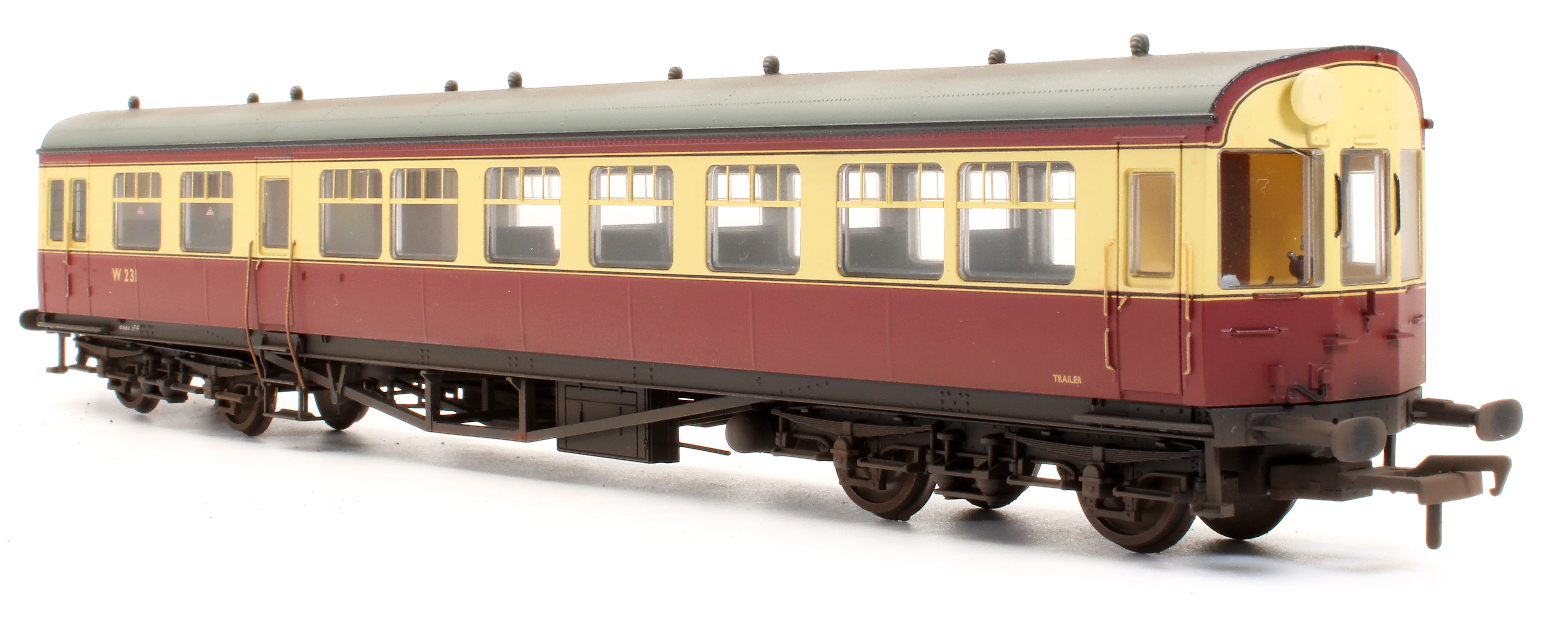 39-575 Pre-Owned BR Auto Trailer Crimson & Cream W231 - Custom Weathered - Image 2