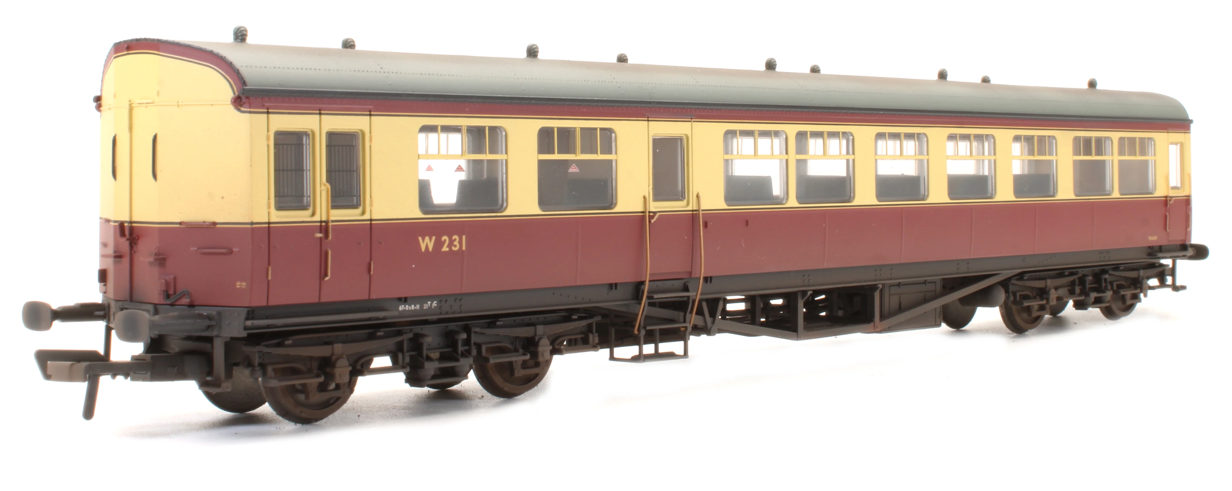 39-575 Pre-Owned BR Auto Trailer Crimson & Cream W231 - Custom Weathered - Image 3