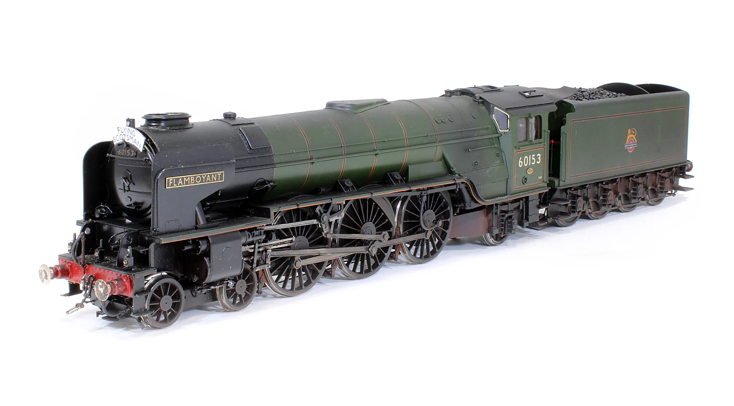 RN-60153 Pre-Owned BR Green 4-6-2 A1 'Flamboyant' 60153 Steam Locomotive - With Smoke - DCC Sound - Renamed & Numbered - Custom Weathered