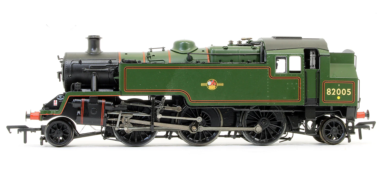 Pre-Owned 31-976 BR Standard Class 3MT Tank 82005 BR Lined Green Late Crest Steam Locomotive - Image 4