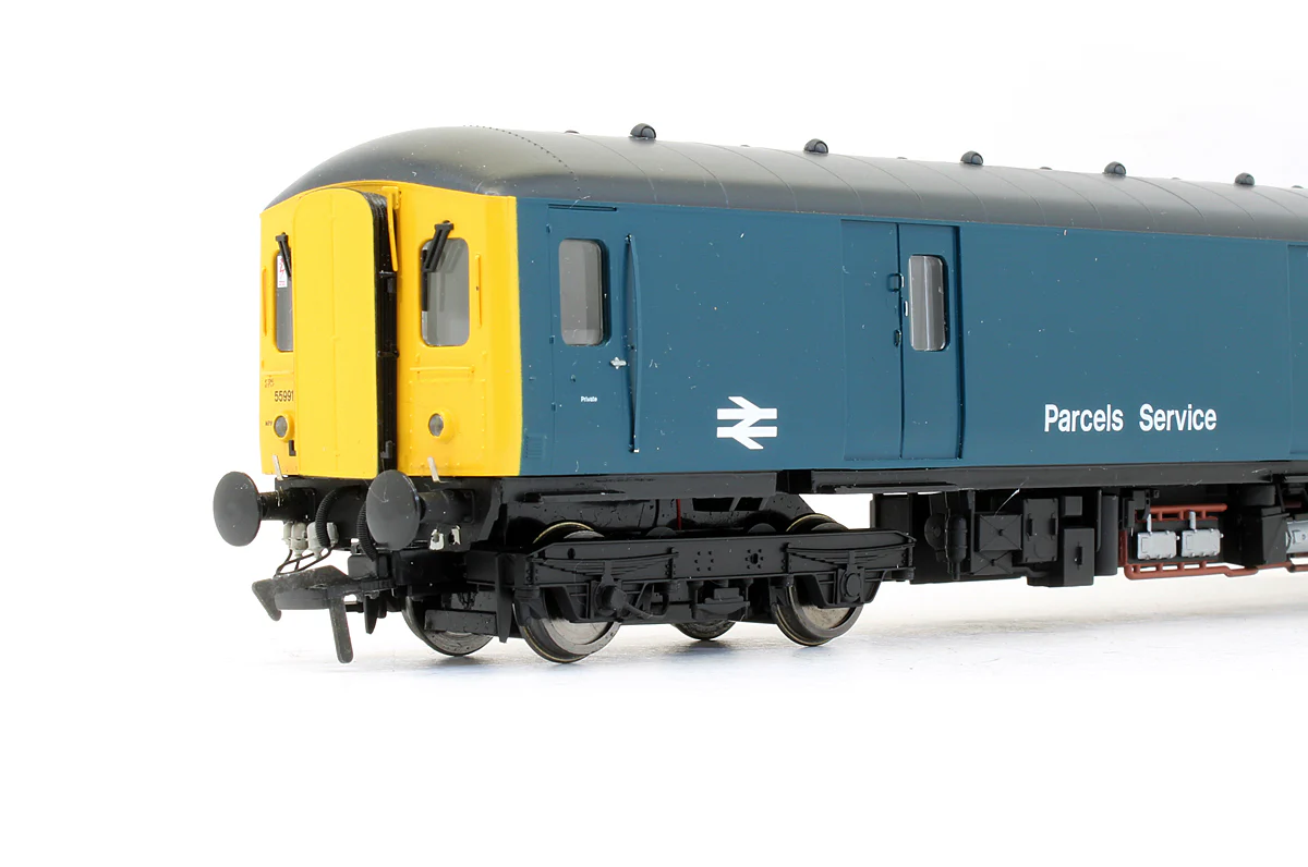 8920 Pre-Owned Class 128 DPU 55991 in BR blue with yellow ends 'Parcels Service' - Image 3