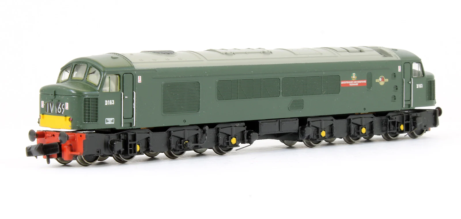 371-585 Pre-Owned Class 46 D163 'Leicestershire & Derbyshire Yeomanry' BR Green Diesel Locomotive - Image 2