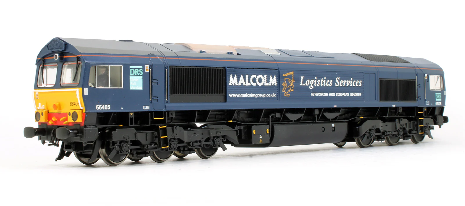 Pre-Owned 32-729 Class 66405 Blue Malcolm Logistics Services Diesel Locomotive - Image 2