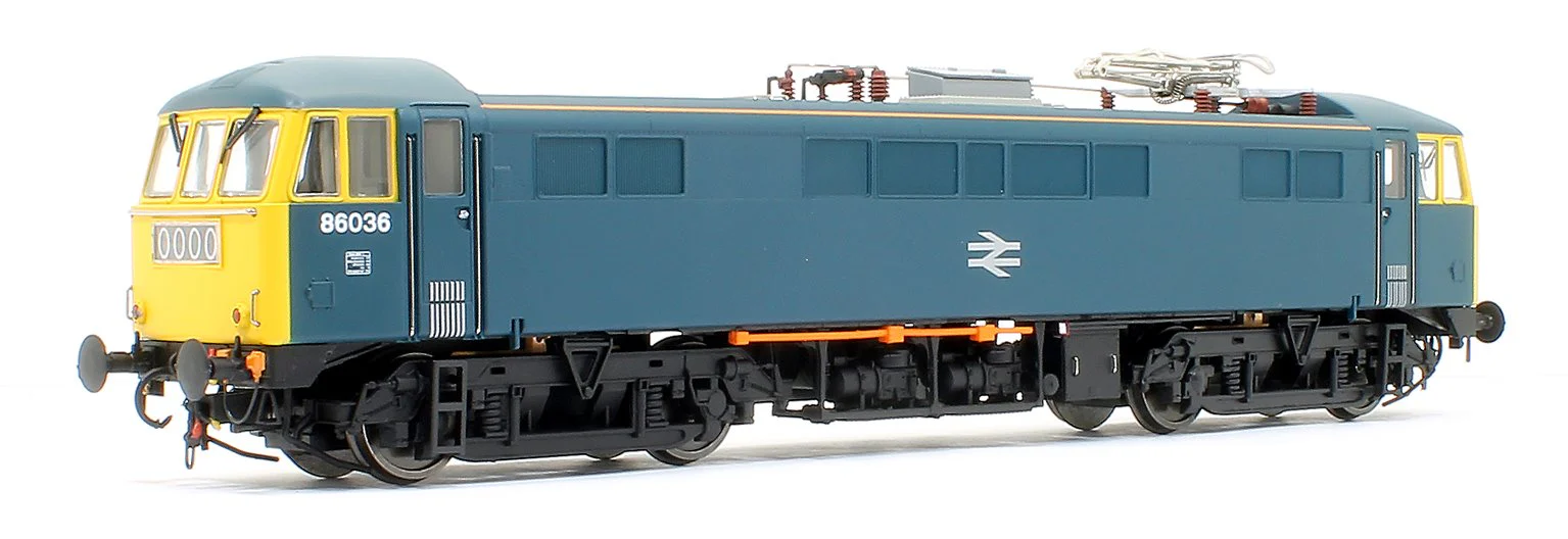Pre-Owned 8655 Class 86/0 'AL6' Bo-Bo Electric Locomotive BR Rail Blue 86036 with double arrow logo, full yellow ends and orange cantrail stripes - Image 5