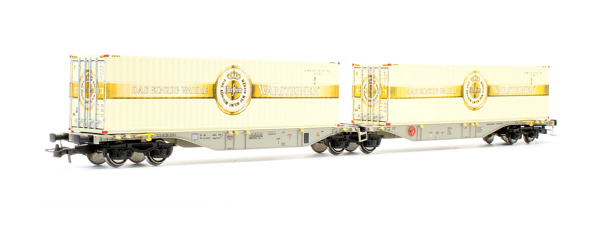 58656 Pre-Owned Container Car SGGMRSS 90 AAE / Warsteiner 709-2 Two 40ft Containers - Image 2