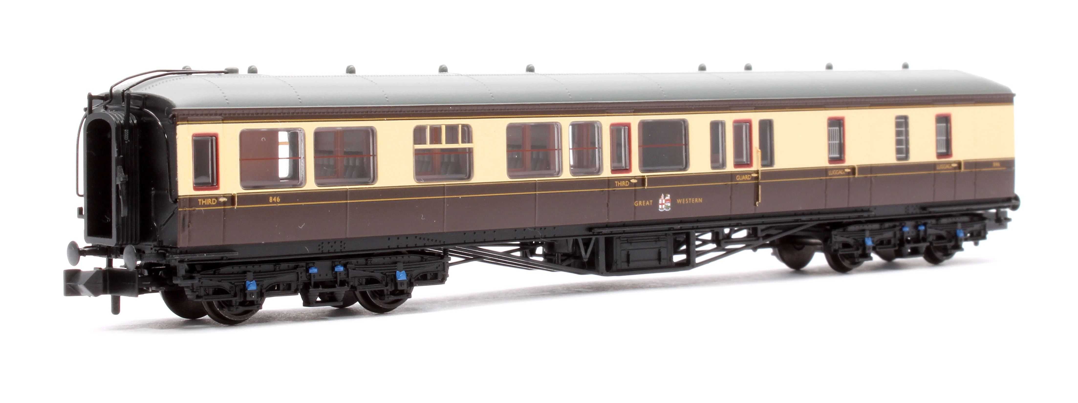 Pre-Owned 374-511B GWR Hawksworth Brake Third Corridor GWR Chocolate & Cream No.846 - Image 3