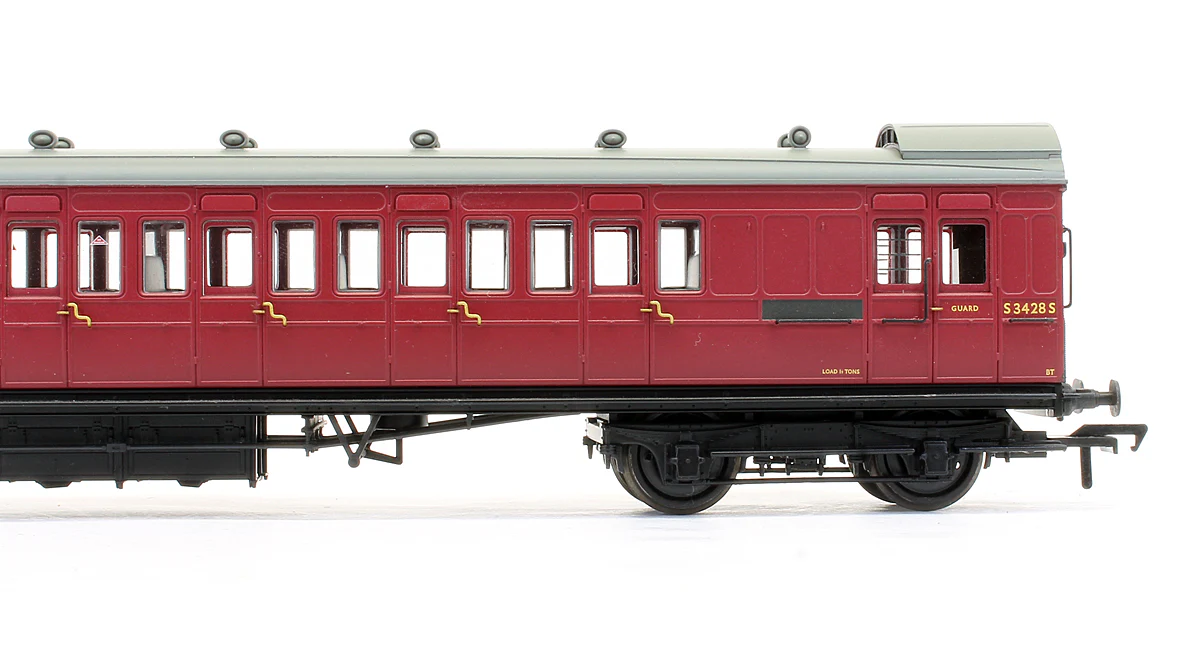 Pre-Owned 39-622 SE&CR 60' Birdcage Brake Third Coach BR Crimson 'S3428S' - Image 3