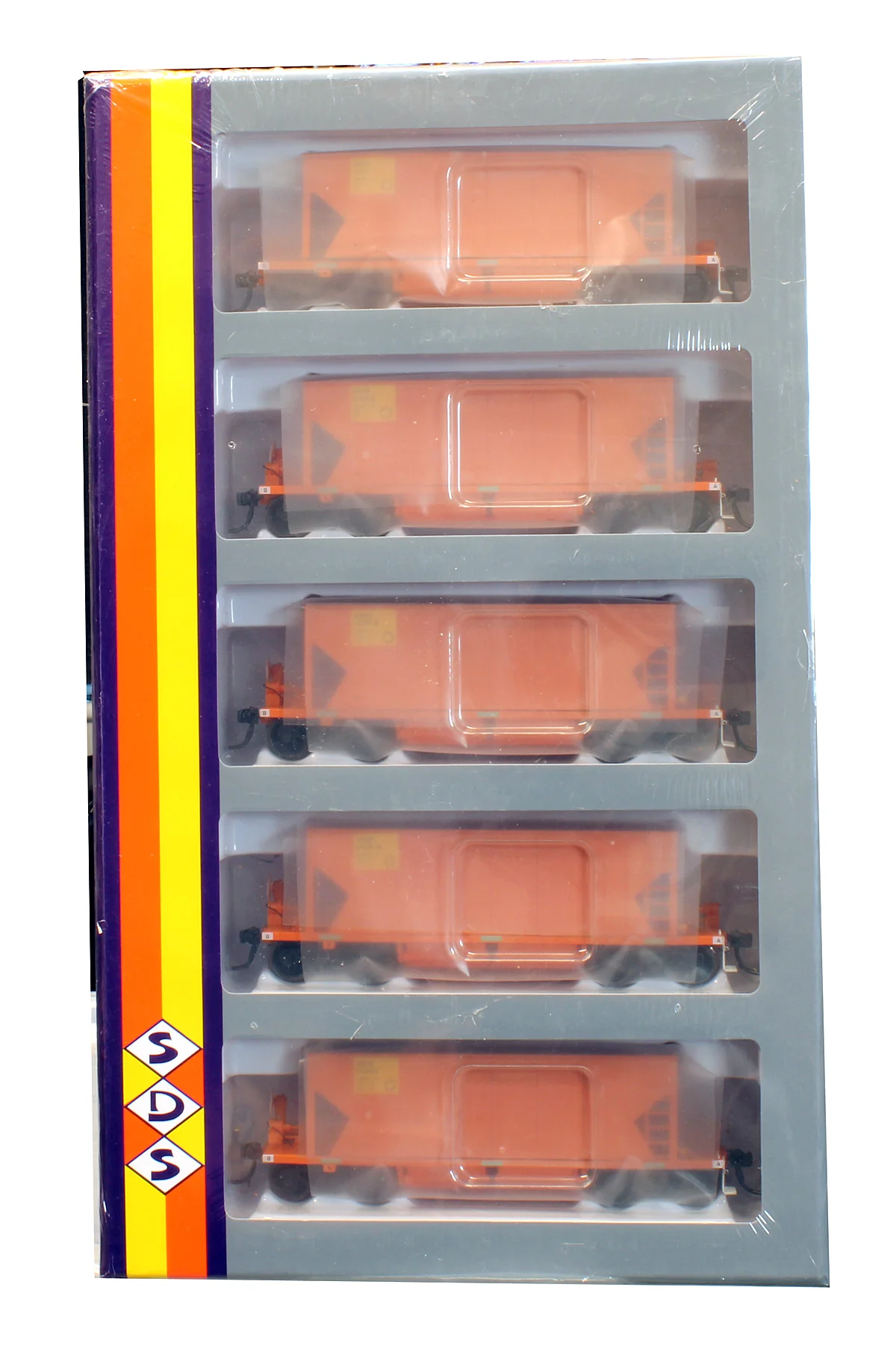 HS 017 Pre-Owned Set Of 5 HS / AHSA Stone Hopper Wagons G&W Orange