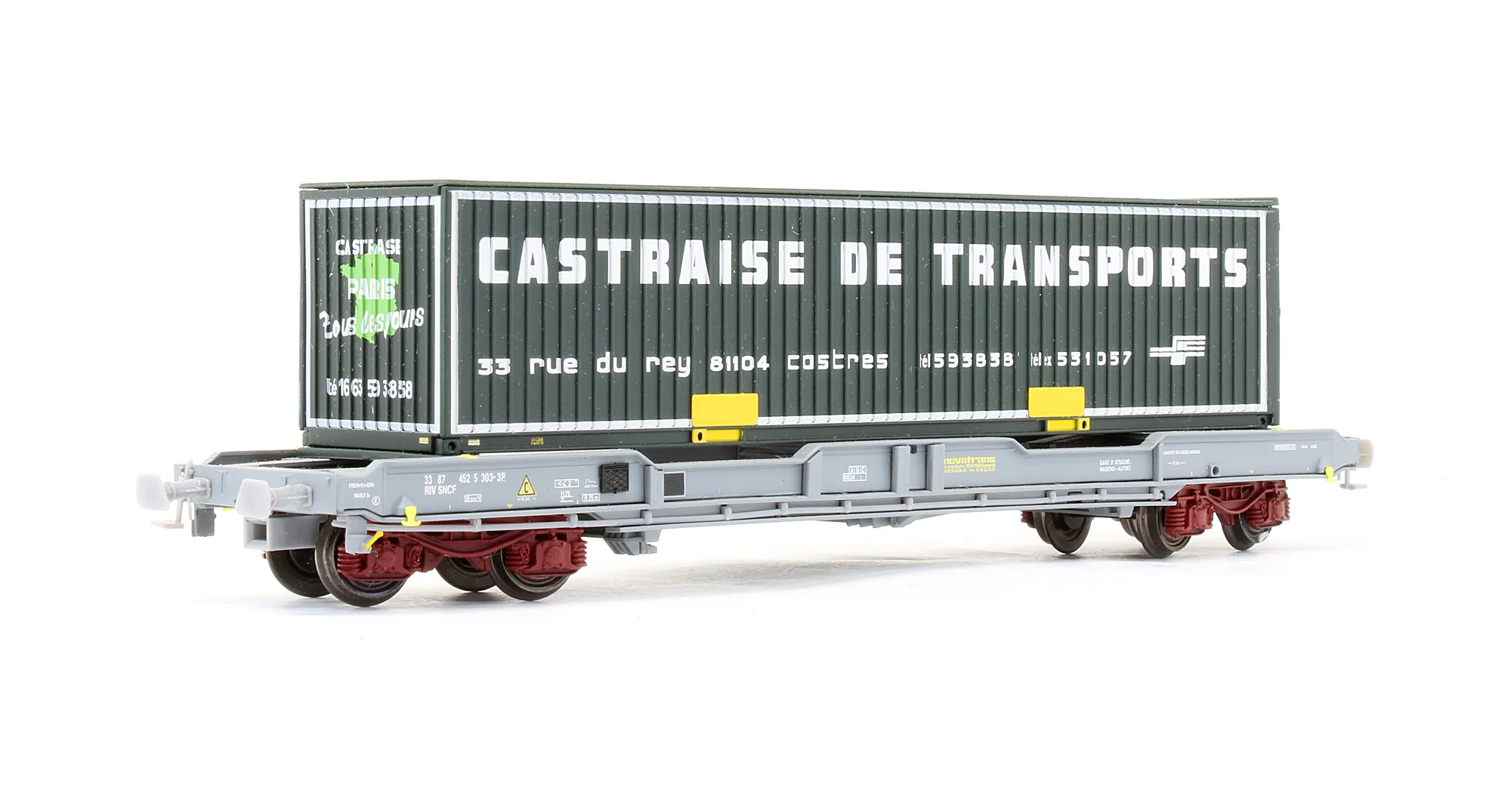 30 292 Pre-Owned SNCF Bogie Wagon '33 87 452 5 303-3' With Container