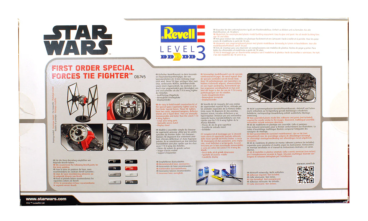 06745 Pre-Owned Star Wars First Order Special Forces Tie Fighter (1:35 Scale) Model Kit - Image 2