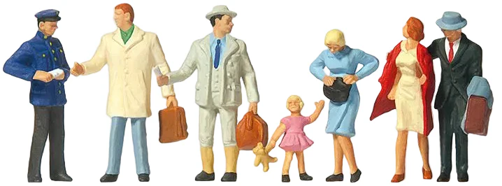 PR10029 Passengers At The Platform Gate (7) Exclusive Figure Set