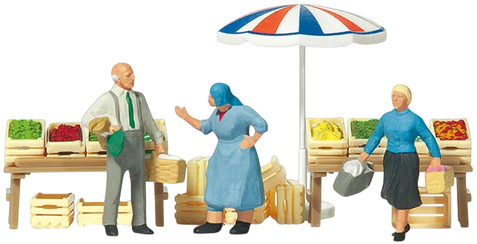 PR10056 At the Market (3) and Accessories Exclusive Figure Set