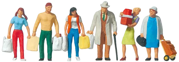 PR10121 People Shopping (6) Exclusive Figure Set