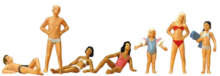 PR10308 Young People at the Pool (7) Exclusive Figure Set