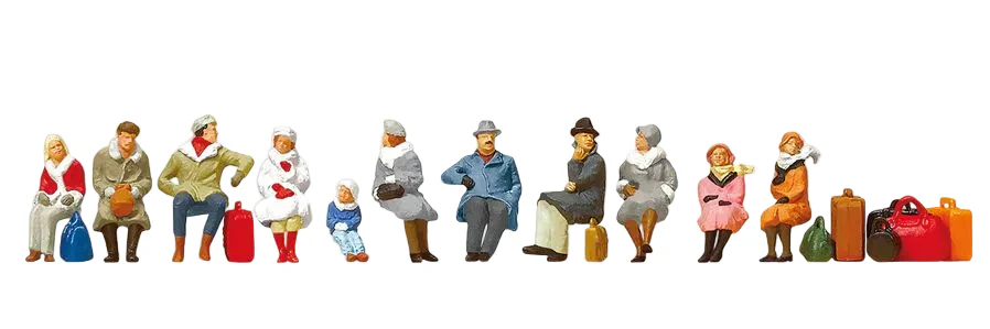 PR10317 Seated Passengers Winter Clothes (11) Exclusive Figure Set