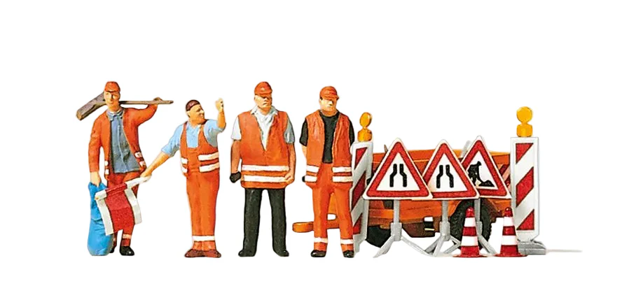 PR10347 Roadworkers (4) and Accessories Exclusive Figure Set
