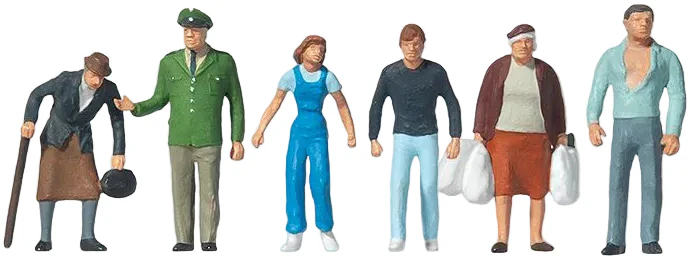PR10378 Passers By (5) with Policeman Exclusive Figure Set
