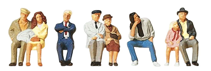 PR10384 Seated Bus/Train Passengers (8) Exclusive Figure Set