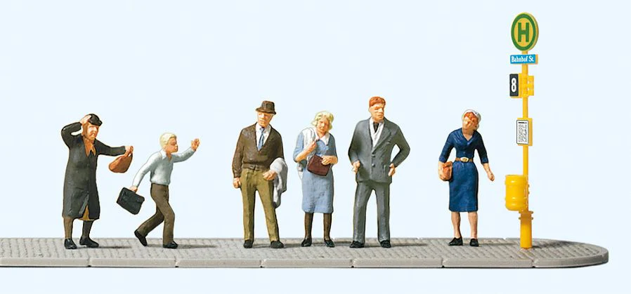 PR10414 Waiting at the Tram Stop (6) Exclusive Figure Set