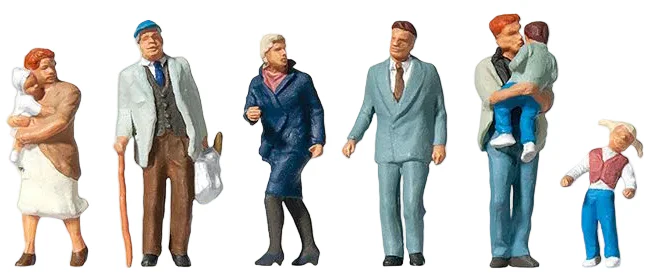 PR10415 Passers By with Children (6) Exclusive Figure Set