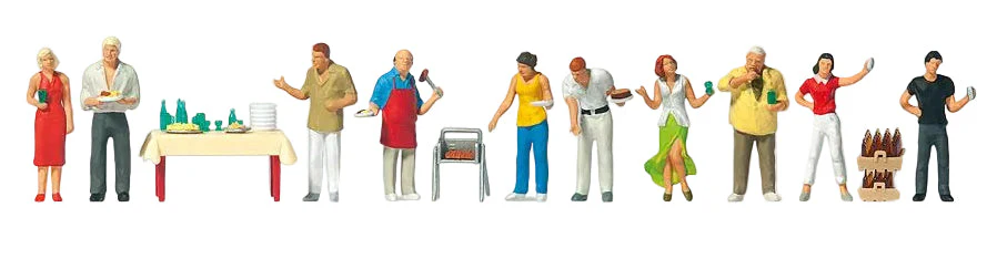 PR10553 At the Barbeque Scene (10) Exclusive Figure Set