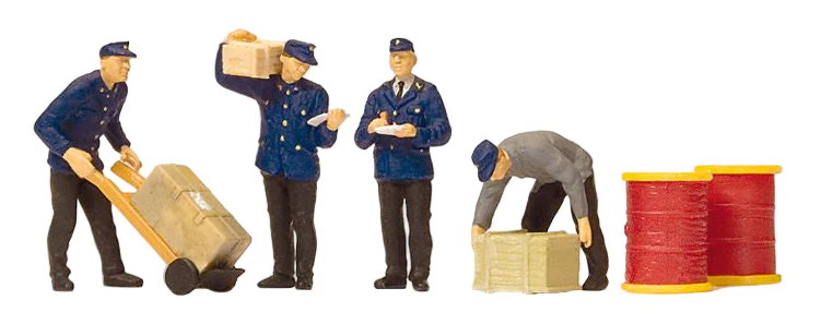 PR10578 DB Delivery Men (4) with Loads Exclusive Figure Set