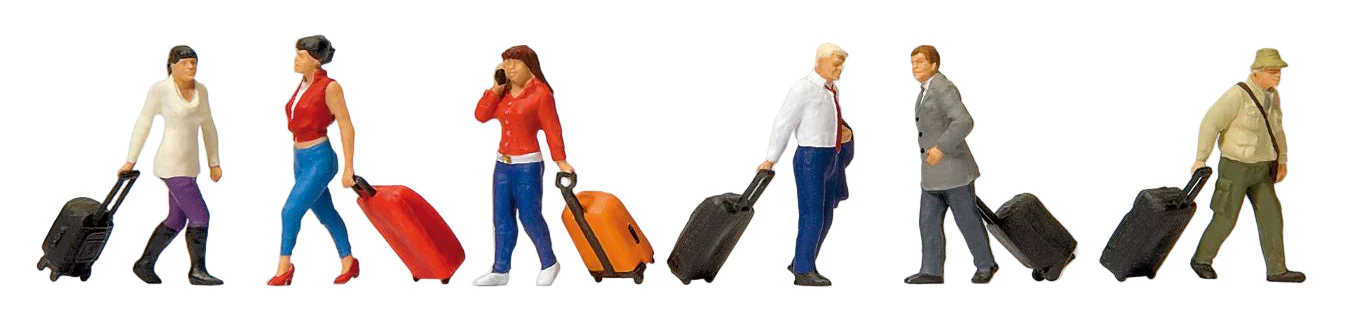 PR10640 Walking with Wheeled Suitcases (6) Exclusive Figure Set