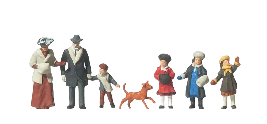 PR12184 Family in Winter 1900 (6) Exclusive Figure Set