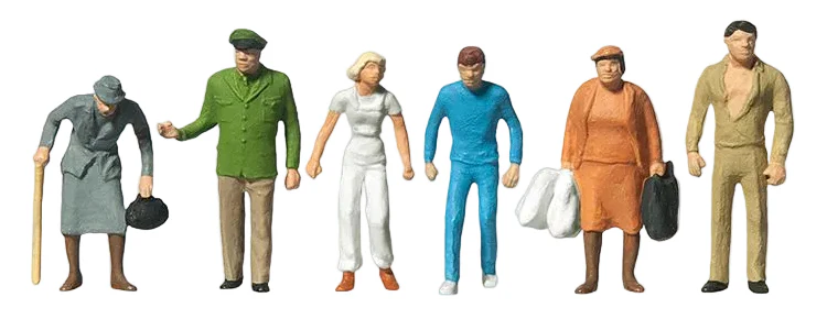 PR14023 Passers By (5) and Policeman Standard Figure Set