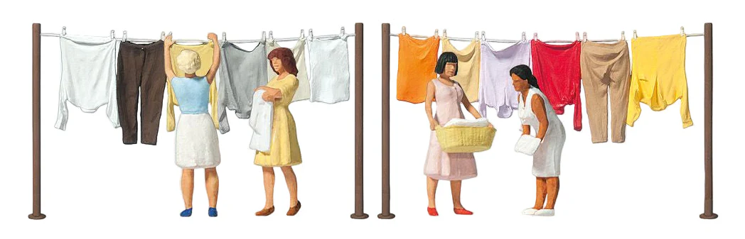 PR10741 Women Hanging Laundry (4) Exclusive Figure Set