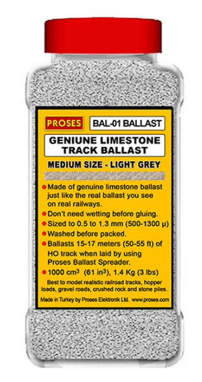 PBAL-O-01 1.4 Kg (3 lbs) Authentic Limestone Ballast O Scale (Light Grey)