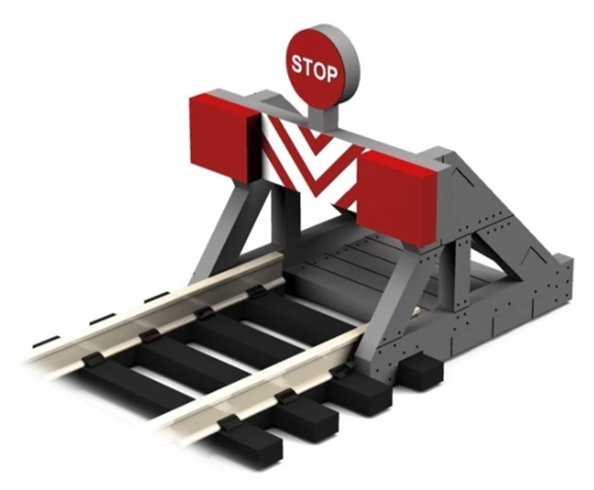 PBF-S1-02 1:32 Scale Buffer Stop w/Assorted Decals (2 pcs)