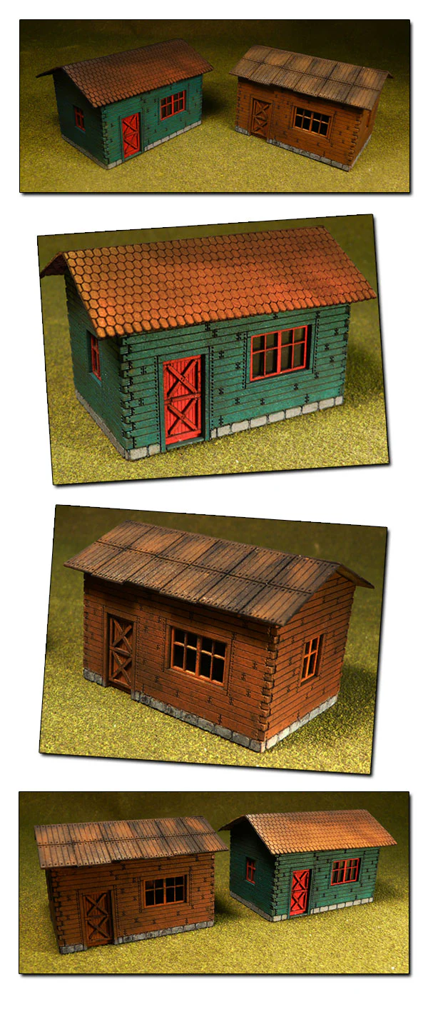 PLS-004 Laser-Cut Cottages Kit (2 cottages) H0/00 - Image 3