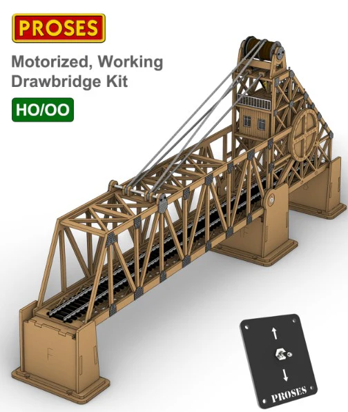 PLS-552 HO/OO Scale Motorised Drawbridge Kit