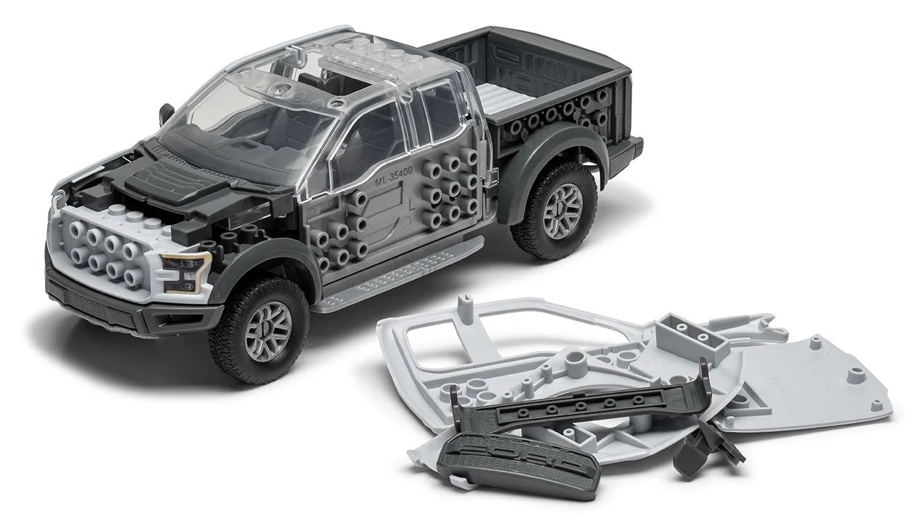 J6053 QUICKBUILD Ford F-150 Raptor - Grey Model Kit - Image 7