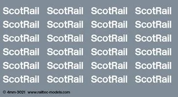 RT-4-3021 Coaching stock: white ScotRail brandings Transfer