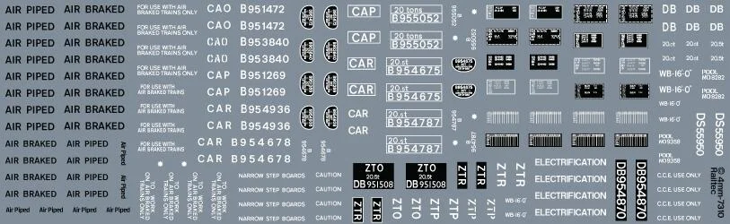 RT-4-7310 20t CAO / CAP / CAR / ZTO / ZTP / ZTR brake van Transfer