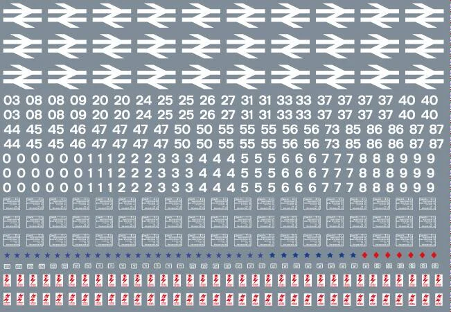 RT-4-1210 BR Blue TOPS Bumper Loco Sheet Waterslide Decals Transfer