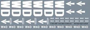 RT-4-4153 War Department WD Brandings: Rolling Stock Waterslide Decals Transfer