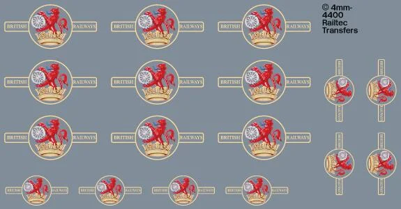 RT-4-4400 BR Late Crest Ferret & Dartboard (Small & Large) Waterslide Decals Transfer