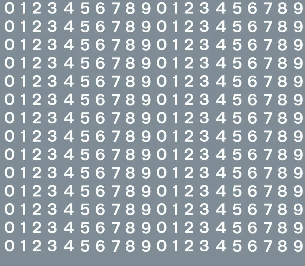 RT-ALL-0029 Numeric/alphabet sheet: white BR numbering (3mm high) Waterslide Decals Transfer