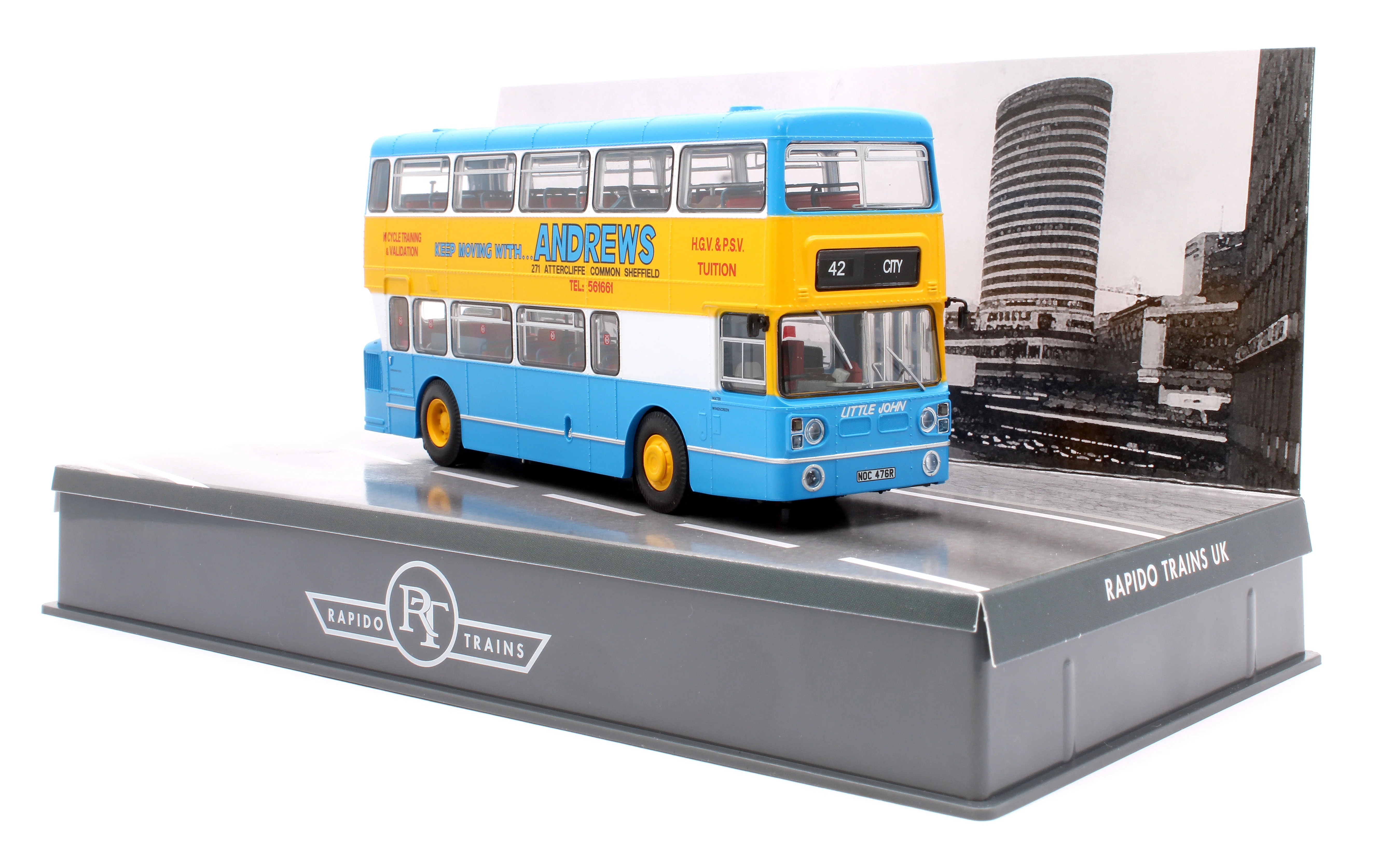901037 Leyland Fleetline NOC476R 'Little John', Route 42 City Centre, Andrews of Sheffield livery - Image 4