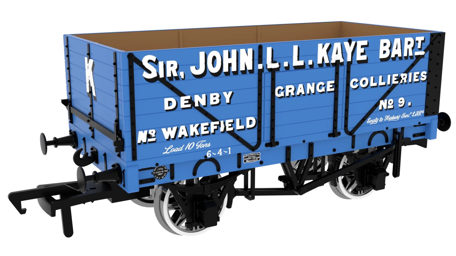 967255 7 Plank 1907 Railway Clearing House Private Owner Open Wagon Sir John L. L. Kaye Bart. No.9