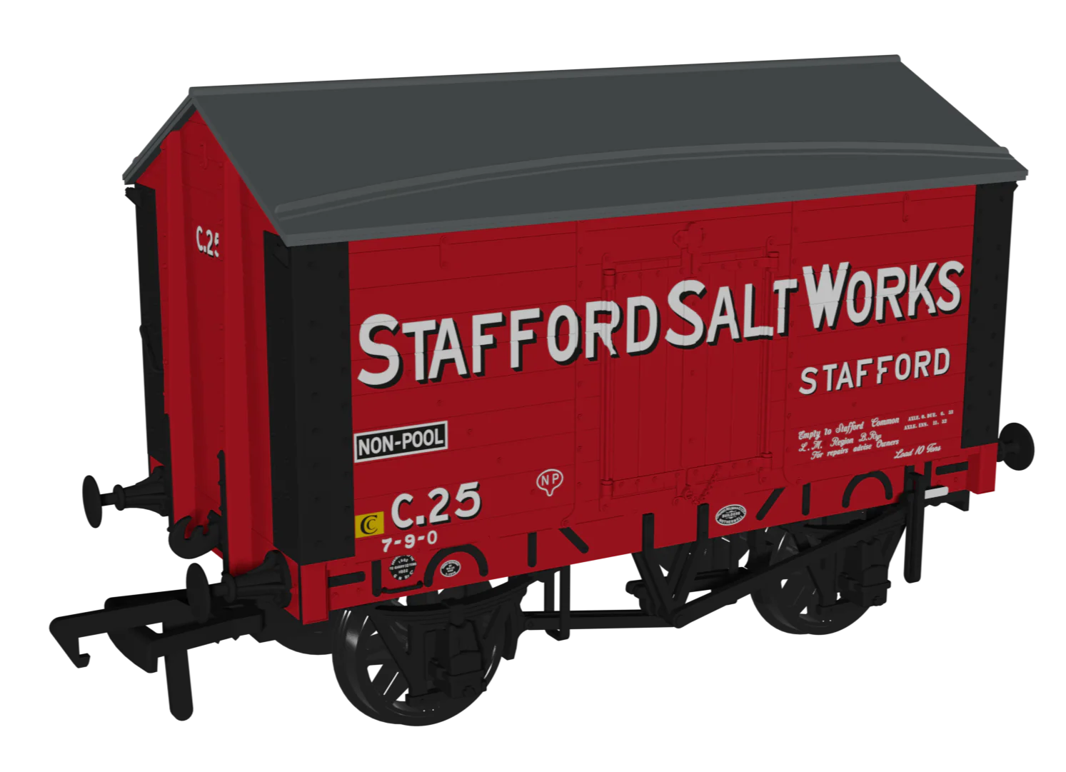967614 RCH 1907 Private Owner Salt Van - Stafford Salt Works No.C25