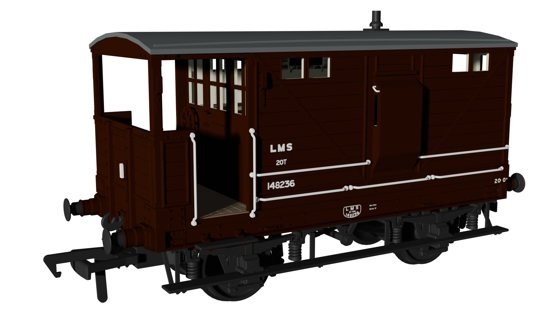987006 LNWR D17b Brake - LMS (post-36) No.148236