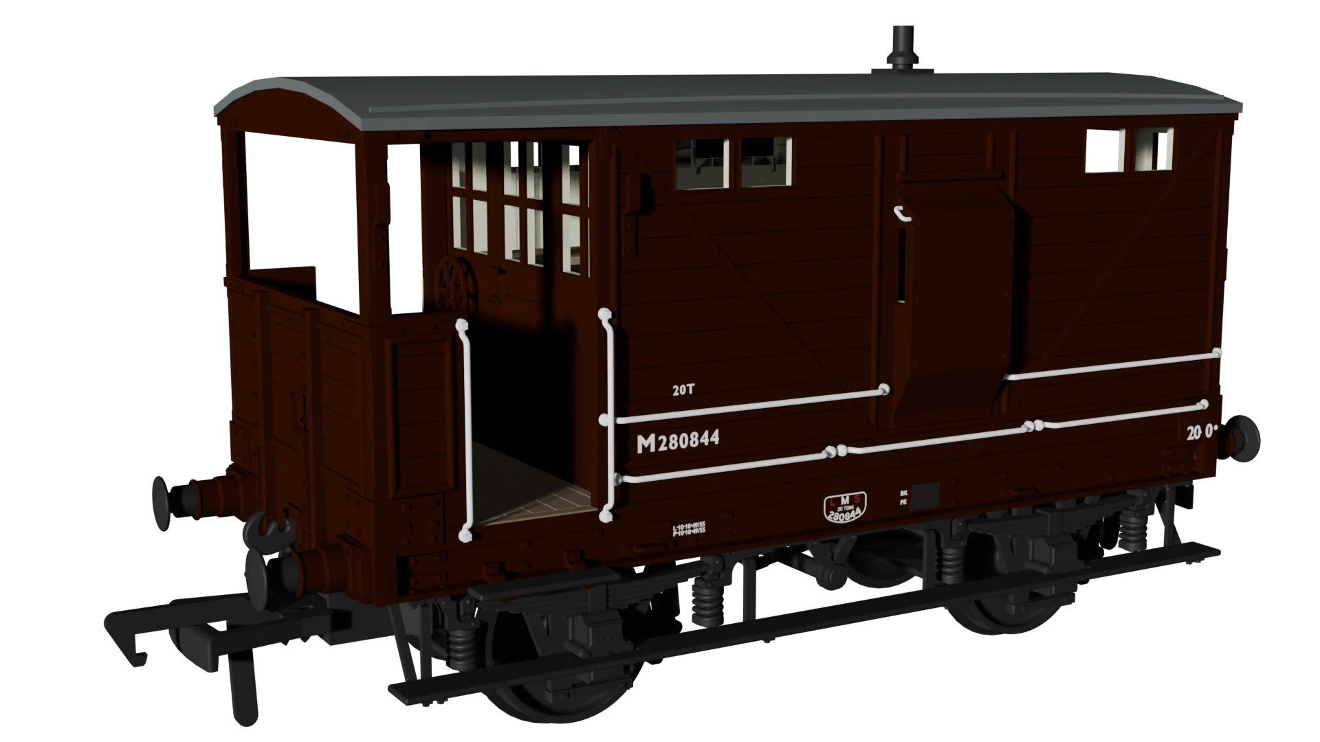 987007 LNWR D17b Brake - BR No.M280844