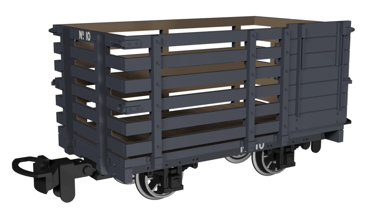 990601 Livestock Wagon - Plain Dark Grey No.10 - Image 2