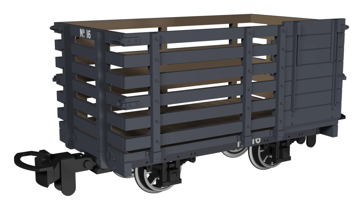 990602 Livestock Wagon - Plain Dark Grey No.16 - Image 2