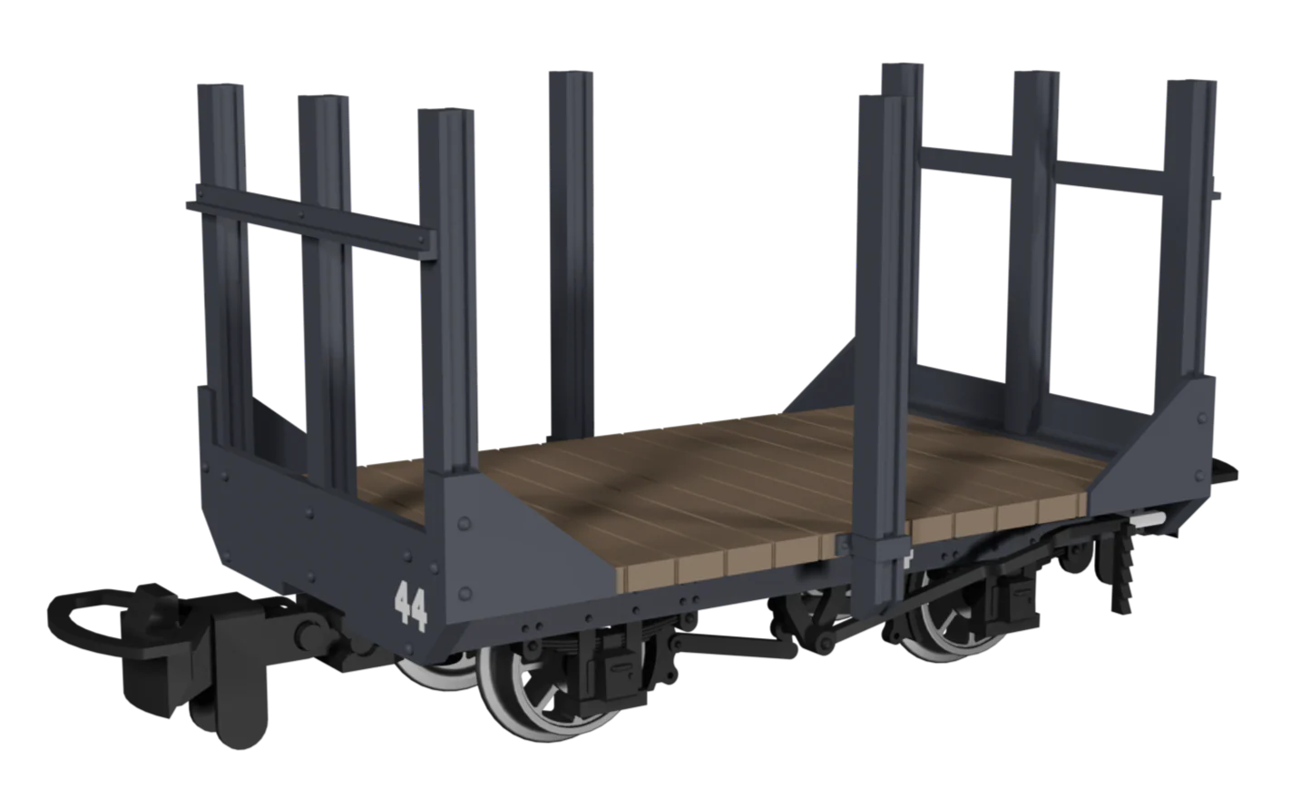 990702 Stake Wagon - Plain Dark Grey No.44
